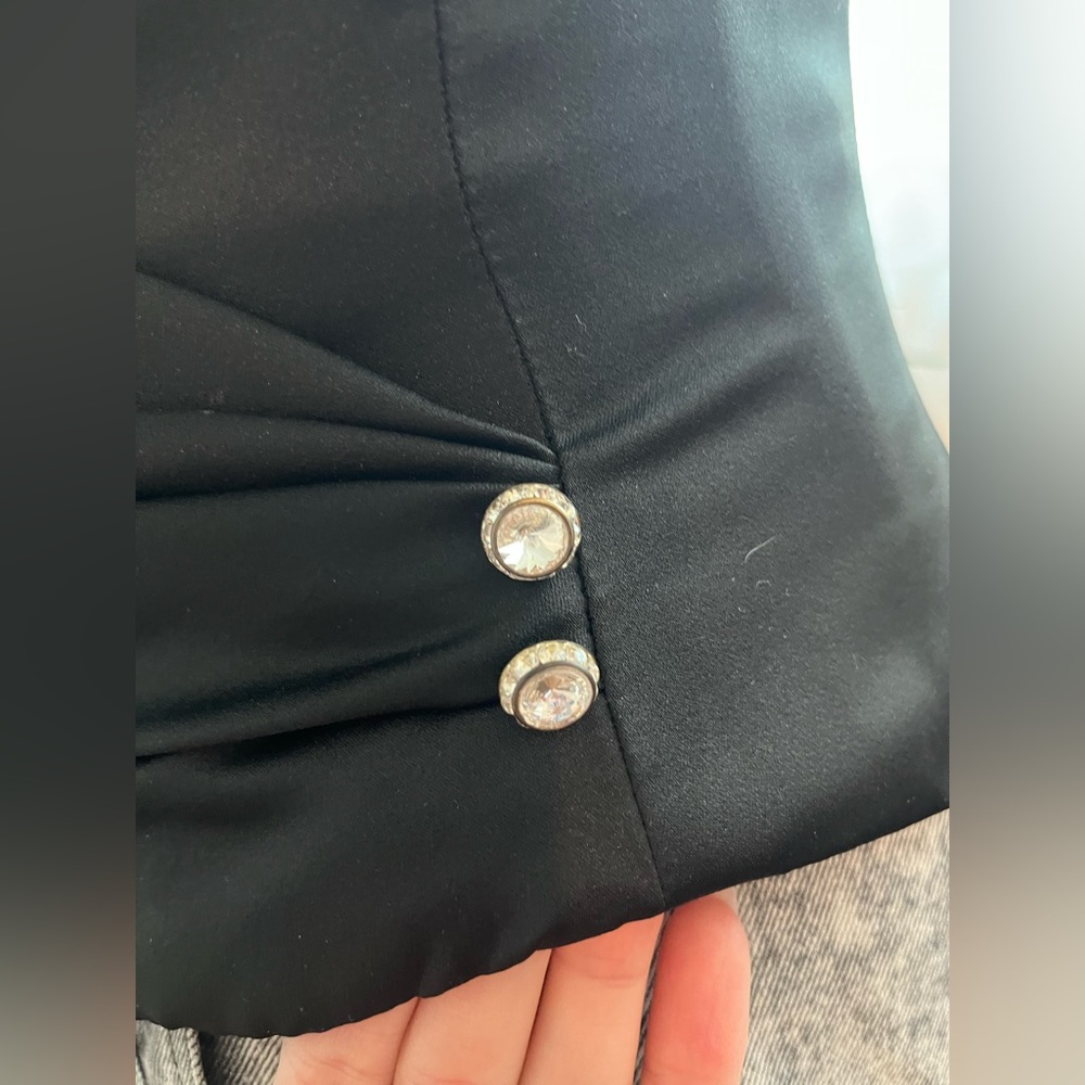 Vintage Mori lee corset with rhinestone detail and ruching 90s - Picture 8 of 14